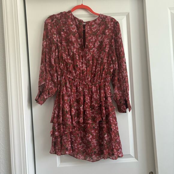 Sachin and Babi Meg Dress Bordeaux Bloom Sz S / XS - Picture 3 of 13